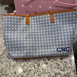 Blue and Tan Women's Tote Bag. Barrington St Anne Tote